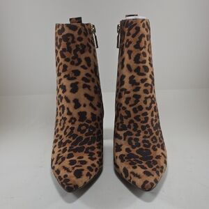 JustFab Leopard Ankle Booties